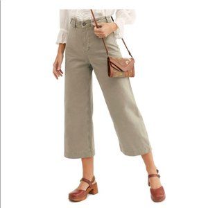 Free People Patti cropped wide leg pant-sage green